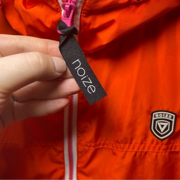 Noize Women's bright orange Spring summer transitional wind breaker jacket in M - Picture 3 of 7